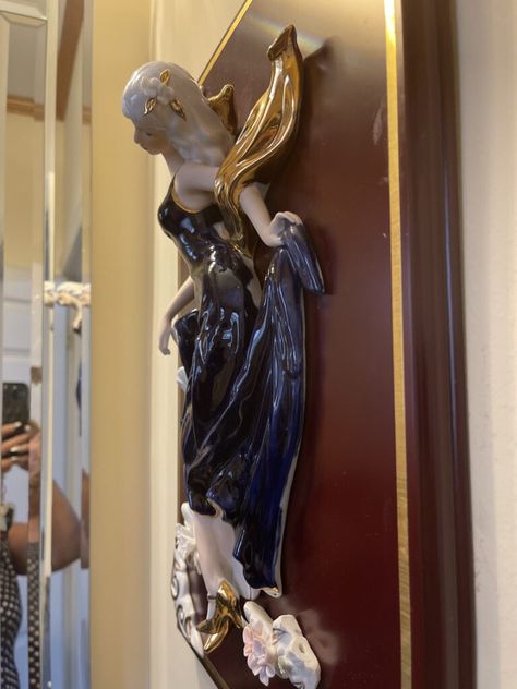 Lady in Blue in porcelain 3D Wall Art