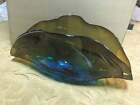 Turquoise glass decorative fruits bowl