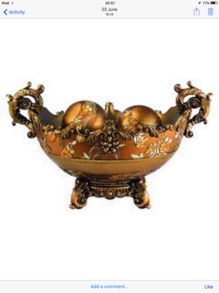 Victorian Gold Floral Decorative Bowl Ok 4202B