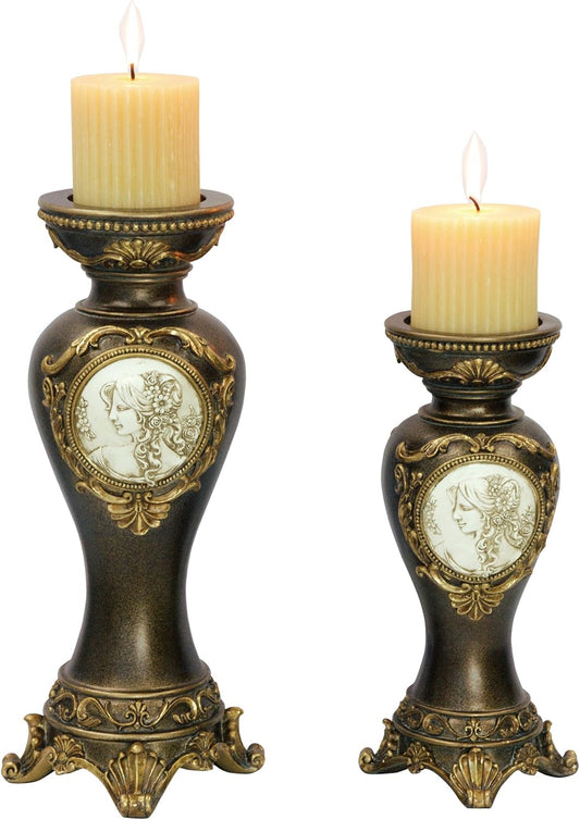 Grecian Candleholder (Set of 2), 14.0" OK Lighting