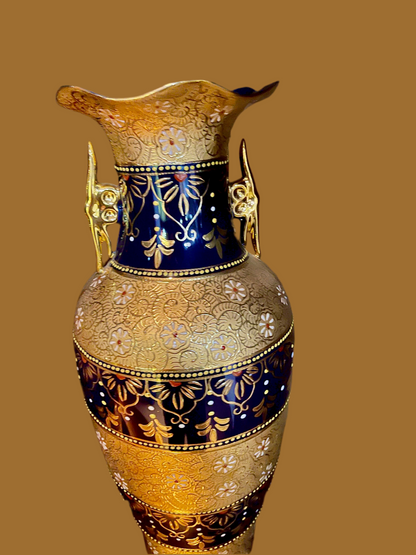 Vintage Cobalt Blue Porcelain Vase SET 3