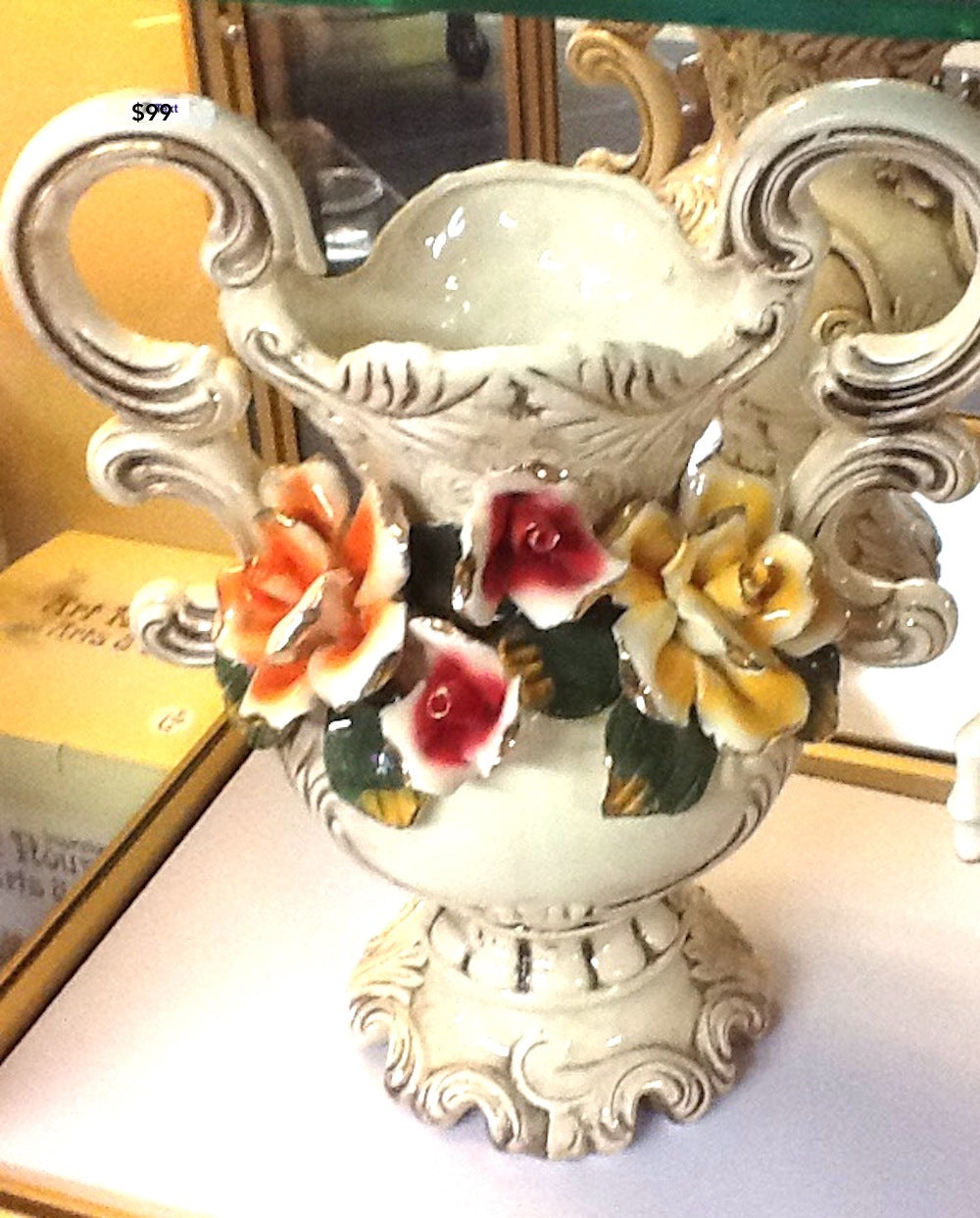 CERAMIC REPLICATE OF CAPODIMONTE VASE