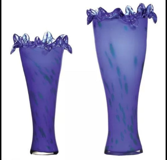 OK Lighting Glass Vase Set Blue