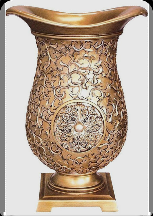 Elegant Work Of Art Mosque In Gold Vase