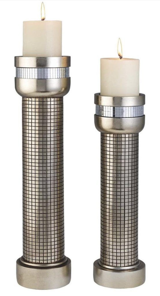 OK LIGHTING MOSAIC CANDLEHOLDER SET