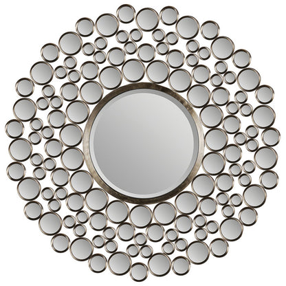 Andromeda Mirror - Round, Satin Nickel Plated Metal RW-MT849